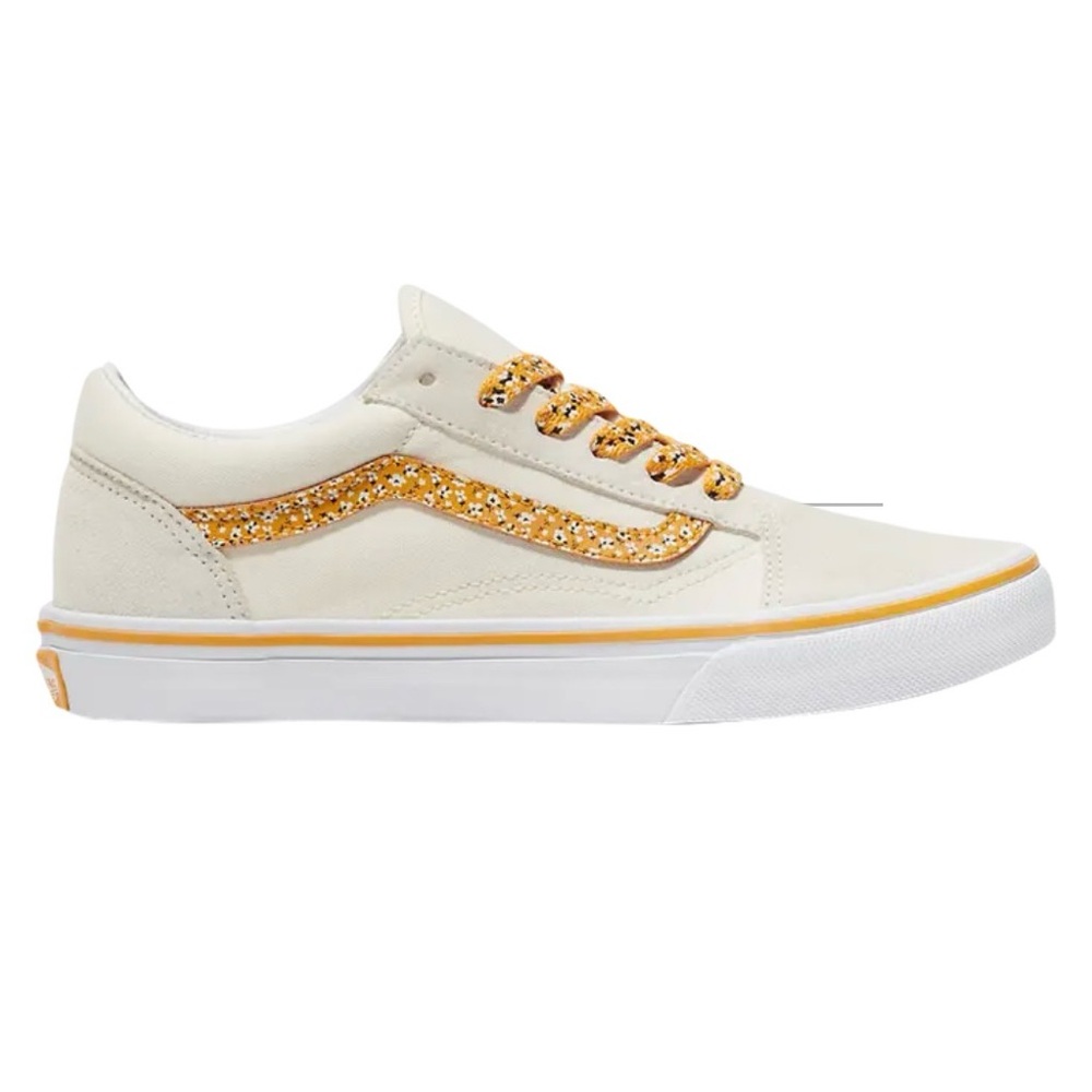 Vans Old Skool Shoe Sneakers in Ditsy Floral Multi & True White Kids Sz 12.5